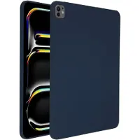 Accezz Coque Liquid Silicone avec porte-stylet Apple iPad Pro 13 (2025) M5 / (2024) M4 - Bleu foncé