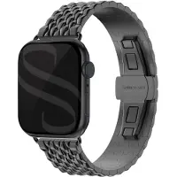 Selencia Bracelet dragon en acier Apple Watch | 44/45/46/49 mm - Noir