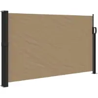 vidaXL Marquise latérale extensible Taupe 117x300 cm