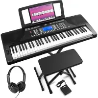 Max Rhapsody61P complete keyboard set - inclusief bankje, standaard, sustainpedaal en (61 Boutons), Synthétiseur, Noir