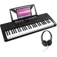 Max Rhapsody54 keyboard piano set met 54 toetsen - Ideaal voor beginners - Met (54 Boutons), Synthétiseur, Noir