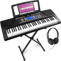 Max Rhapsody61P keyboard set - inclusief standaard en koptelefoon - 61 (61 Boutons), Synthétiseur, Noir