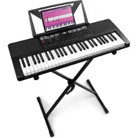 Max Rhapsody54 keyboard met 54 toetsen - Keyboard set met standaard en (54 Boutons), Synthétiseur, Noir
