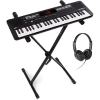 Max Rhapsody49 keyboard set met 49 toetsen - Complete beginners set met standaard en (49 Boutons), Synthétiseur, Noir