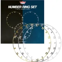 Bull's BULL´S Zahlenring Set aus Metall - Gold Silber Weiß