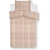 Kayori Housse de couette Mondo en Tencel - 140 x 200-220 + 1 taie d'oreiller - Lit simple - Douce et rafraîchissante - Sable