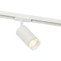 QAZQA Spot moderne avec bague blanche pour système sur rail monophasé GU10 50mm - Iconic Jeana