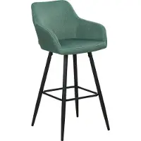 Beliani Chaise de bar en velours Set of 2 Dark Green Casmalia Lumarko