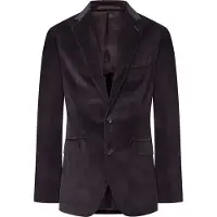 Hackett London pour homme. HM470544 Blazer en cordon extensible marron (34/32), Casuel, Fête, Coton, Classique