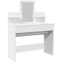 vidaXL Coiffeuse avec éclairage LED blanc 100x40x130 cm