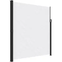 vidaXL Marquise latérale extensible Blanc 220x600 cm
