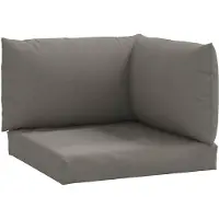 vidaXL Coussins de palette lot de 3 gris foncé mélangé tissu