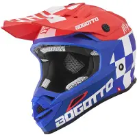 Bogotto V328 Xadrez Carbon Casque de motocross