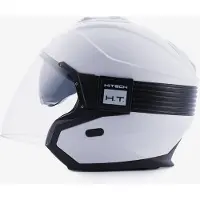 Blauer Hacker BTR Blanc Noir Casque Jet Taille M