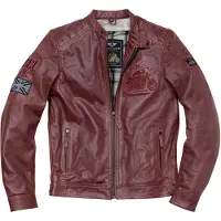 Black-Cafe London Bangkok blouson en cuir de moto, rouge, 56