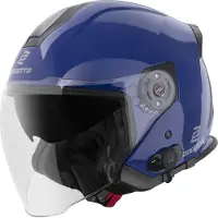 Bogotto H586 BT Solid Bleu Bluetooth Casque Jet Taille M