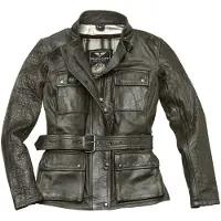 Black-Cafe London Madrid Veste en cuir de moto dames