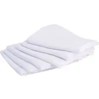 DOMIVA Doux nid lot 6 langes carré coton 70x70 cm blanc