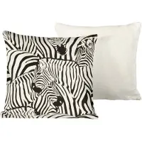 De Witte Lietaer Housse de Coussin Décoratif De Witte Lietaer Zebra Eggshell 40 x 40 cm (Ensemble de 2)