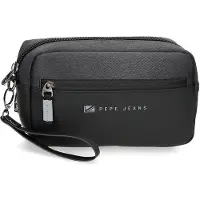 Pepe Jeans unisex. 7124131 Sac fourre-tout Jarvis noir -24,5 x15 x6cm (OSFA), Casuel, Polyester