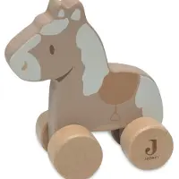 Jollein Jouet en bois à roulettes cheval