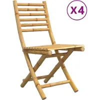 vidaXL Chaises de jardin 4 pcs. Pliable 43x54x88 cm Bambou