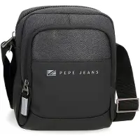 Pepe Jeans pour homme. 7125331 Sac messager Jarvis noir -17x22x8cm (OSFA), Casuel, Polyester