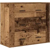 vidaXL Sideboard imitation vieux bois 80x33x70 cm Bois composite