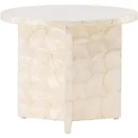Ebuy24 Smögen table d’appoint Ø40 cm beige.
