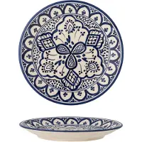 Bloomingville Assiettes Karlie Ø19cm bleues lot de 6 pièces