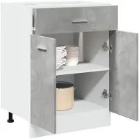 vidaXL Armoire basse à tiroirs Lyon gris béton 60x46x81,5 cm Bois composite