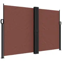 vidaXL Marquise latérale extensible brun 160x1000 cm