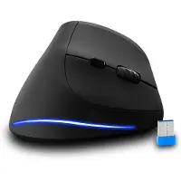 Media tech MEDIA-TECH VERTIC RF MT1123 Kabellose vertikale Maus RF 2400 DPI Schwarz