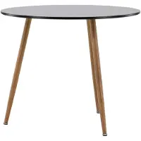 Ebuy24 Polar table de salle à manger Ø90cm noir.