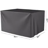 AeroCover Housse de Table à Feu AeroCover Anthracite (99 x 99 x 60 cm)