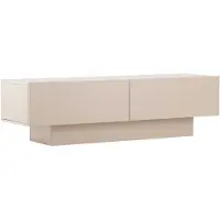 Ebuy24 Cuenca meuble TV 2 portes à abattant beige.