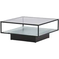 Venture Home Maglehem table basse 90x90cm noir, verre.