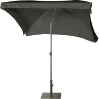 Platinum Parasol Platinum Aruba Volant Black (200 x 130 cm)