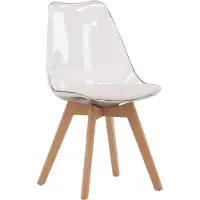 Ebuy24 Edvin chaise de salle à manger blanc, naturel