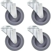 vidaXL 16 pcs. Roulettes pivotantes avec trou d'axe 75 mm