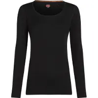 Icebreaker Merino 260 Tech Scoop Long Sleeve Base Layer Noir L Femme