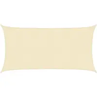 vidaXL Voile d'ombrage 160 g/m² Crème 4x7 m HDPE