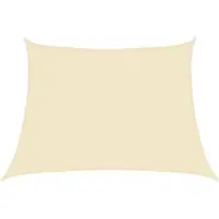 vidaXL Voile d'ombrage 160 g/m² blanc crème 4/5x3 m HDPE