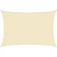 vidaXL Voile d'ombrage 160 g/m² Crème 2x2,5 m HDPE