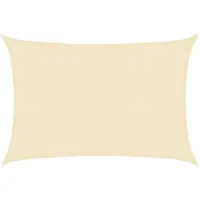 vidaXL Voile d'ombrage 160 g/m² Crème 3,5x4,5 m PEHD