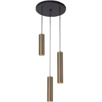 Highlight Suspension ronde Perugia bronze - 3x GU10