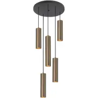 Highlight Suspension ronde Perugia bronze - 5x GU10