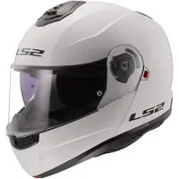 LS2 FF908 Strobe II Brillant Blanc 06 Casque Modulable Taille L