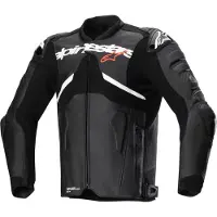 Alpinestars Atem V5, veste en cuir ,Noir/Blanc ,54
