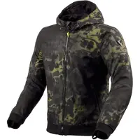 REV'IT! Saros, veste en textile ,Noir/Vert Foncé ,XXL
